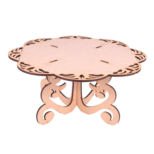 Wooden Cake Stand – Elegant Round Dessert & Serving Platter for Parties & Home