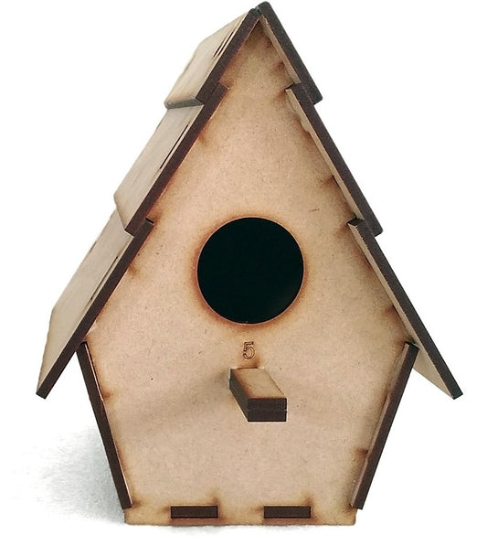 Handcrafted Pine Wood Bird Nesting Box – Wall-Mountable Garden Bird House
