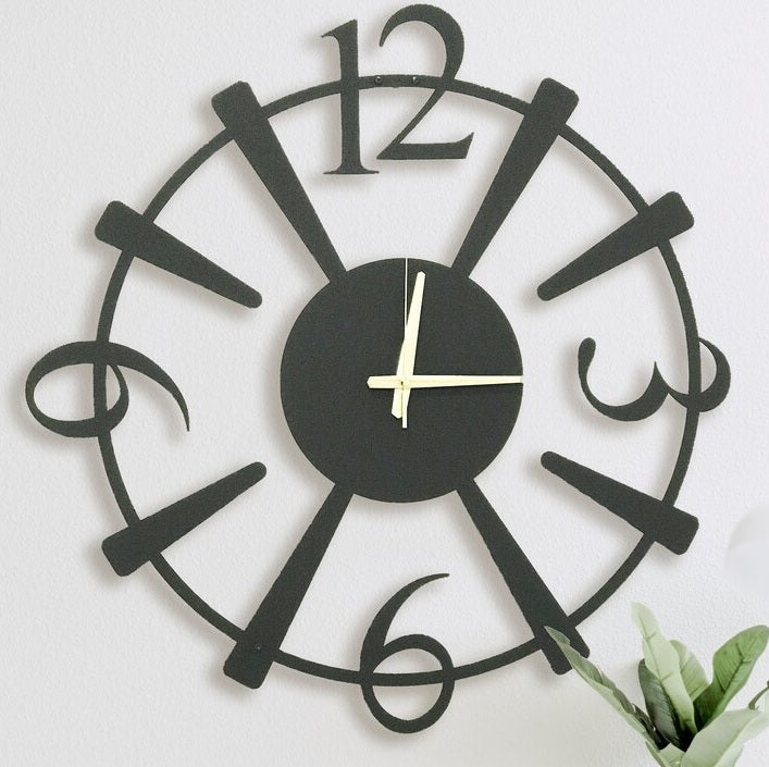 Premium Metal Wall Clock – Silent Sweep Quartz Movement & Modern Decorative Design