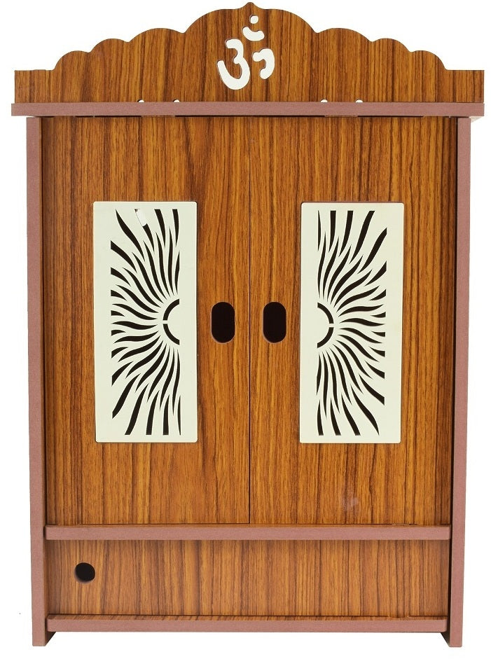 Premium MDF Wooden Wall-Mounted Pooja Mandir – Home Decor & Idols