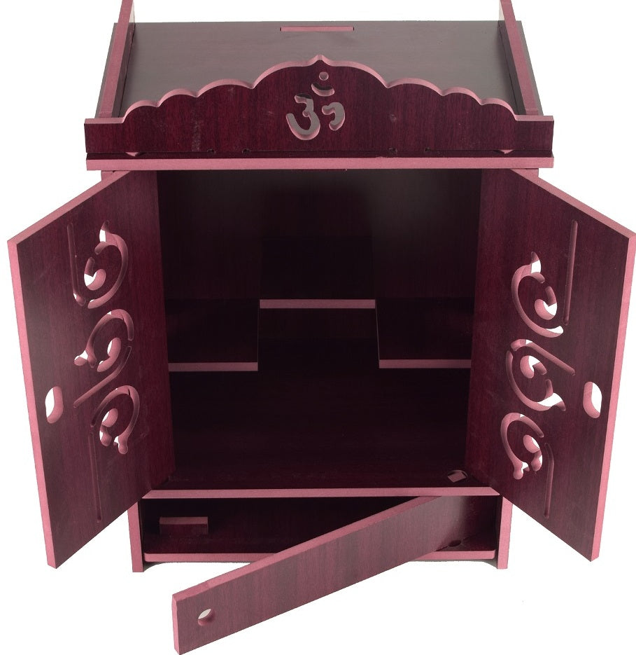 Premium MDF Wooden Wall-Mounted Pooja Mandir – Home Decor & Idols