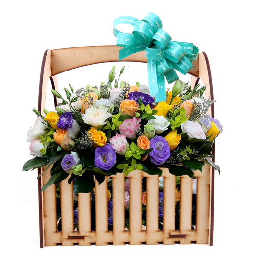 Rustic Wooden Storage Basket – Eco-Friendly Organizer for Home & Kitchen Decor