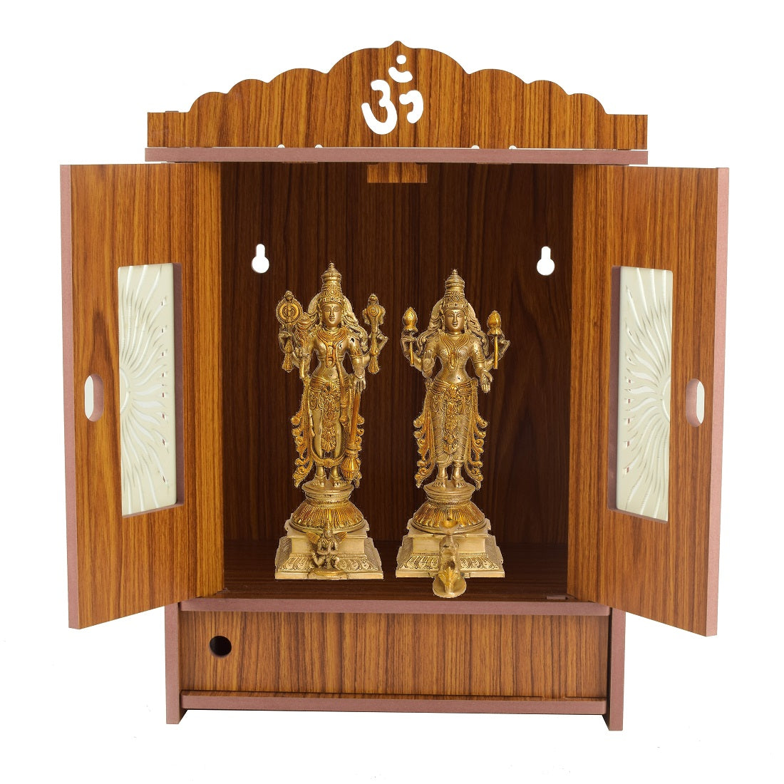 Premium MDF Wooden Wall-Mounted Pooja Mandir – Home Decor & Idols