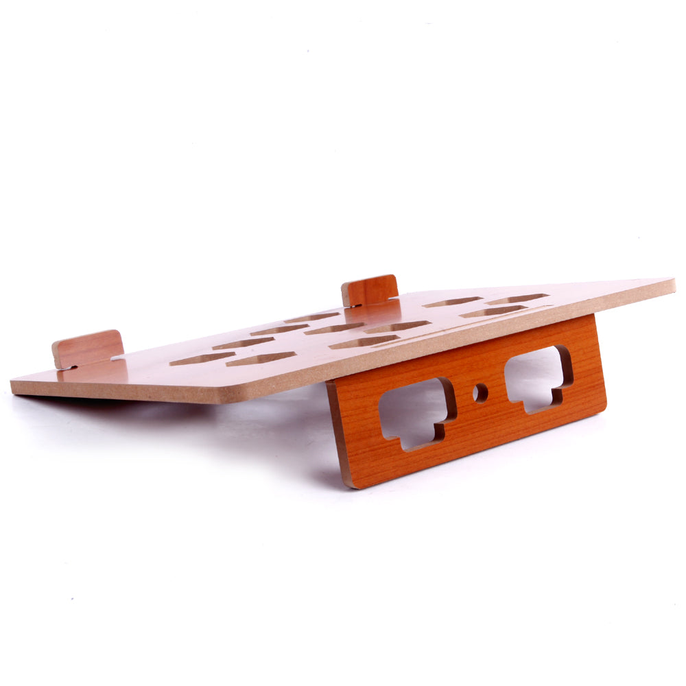 Adjustable Wooden Laptop Stand – Foldable & Ergonomic
