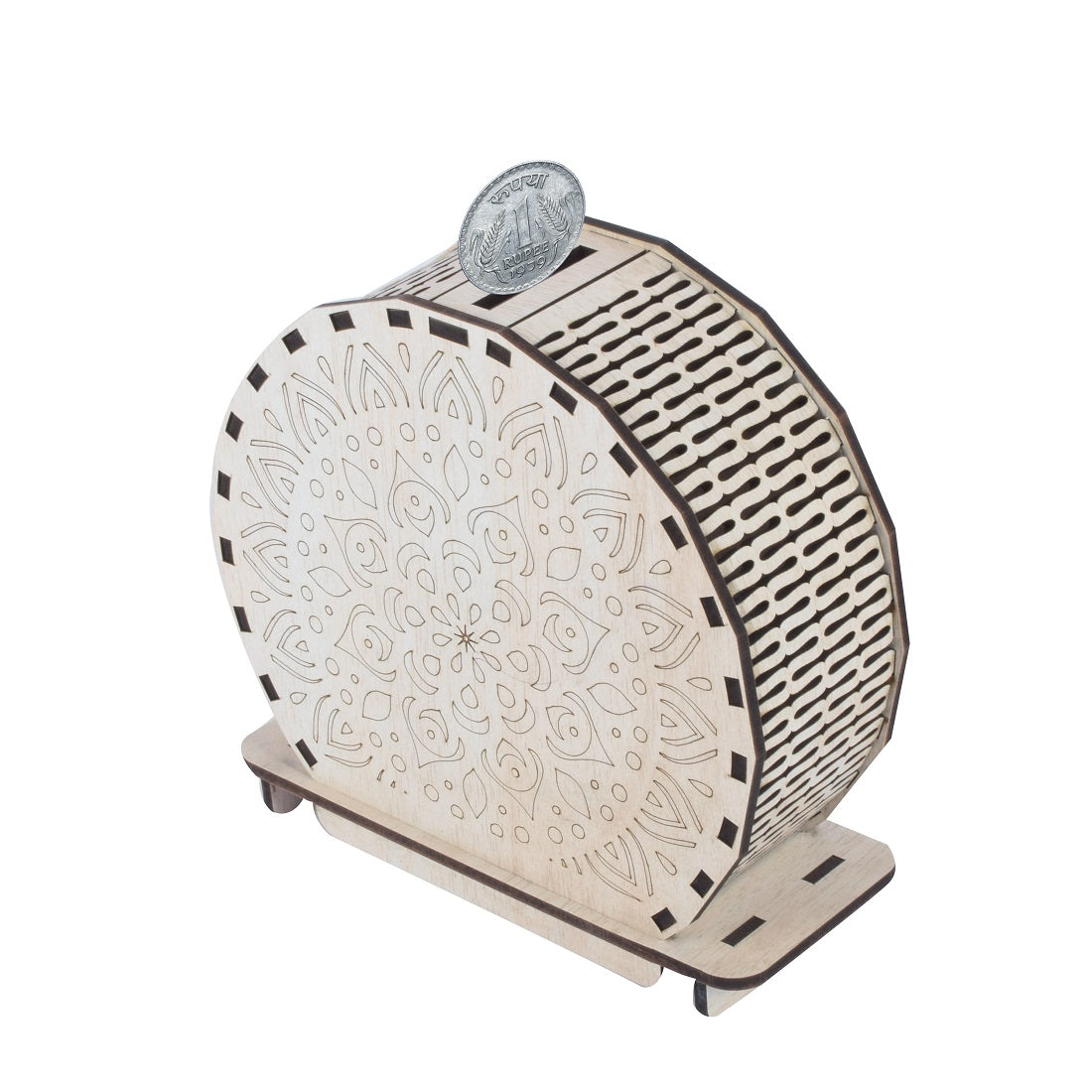 Handicrafted Wooden Money Bank Large - Coin Saving Box - Piggy Bank - Gifts for Kids, Girls, Boys & Adults