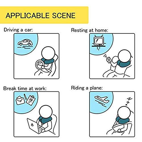 Push Button-Inflating Travel Neck Pillow