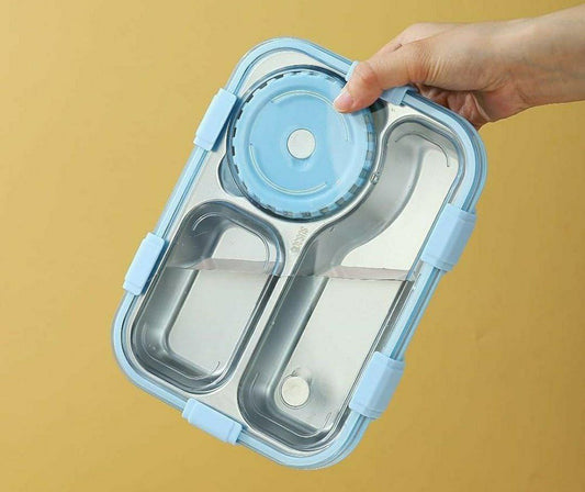 3-Compartment Stainless Steel Bento Lunch Box