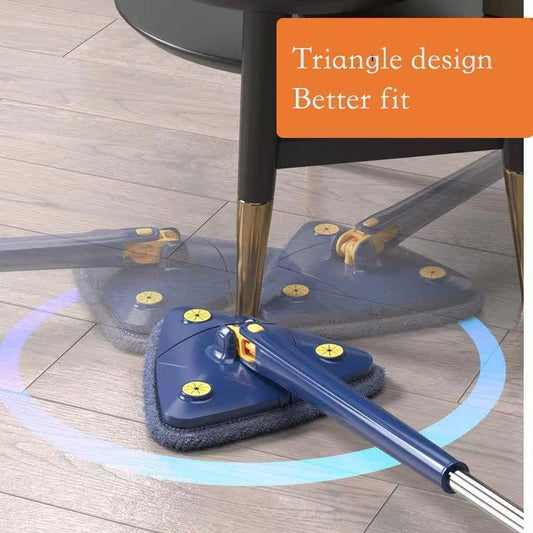 360° Rotating Triangle Cleaning Mop with Long Handle