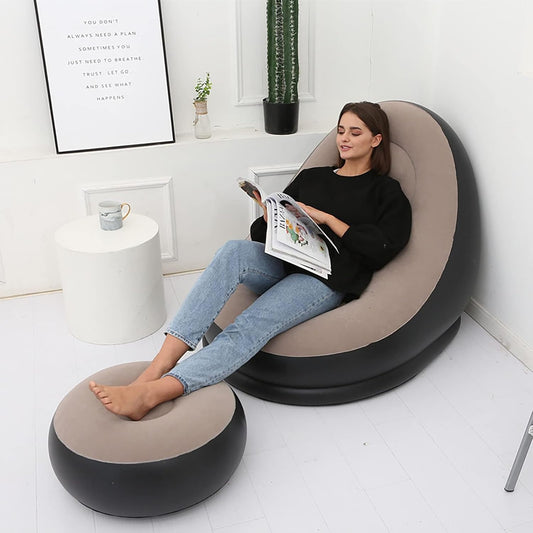 Inflatable Lounge Chair with Ottoman