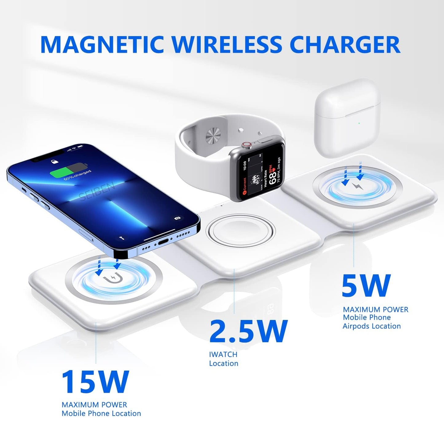3-in-1 Magnetic Wireless Charging Station