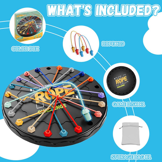 Tangled Rope Puzzle Game – Logic Brain Teaser Toy for Kids & Adults