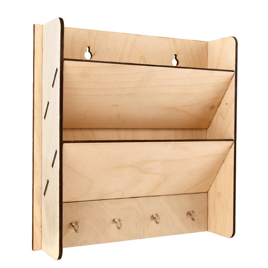 Wooden Mail Box with Key Holder – Functional & Space-Saving Design