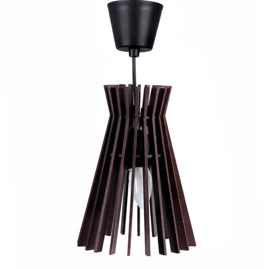 Handcrafted Wooden Ceiling Lamp – Rustic Elegant Hanging Light for Living & Dining Spaces