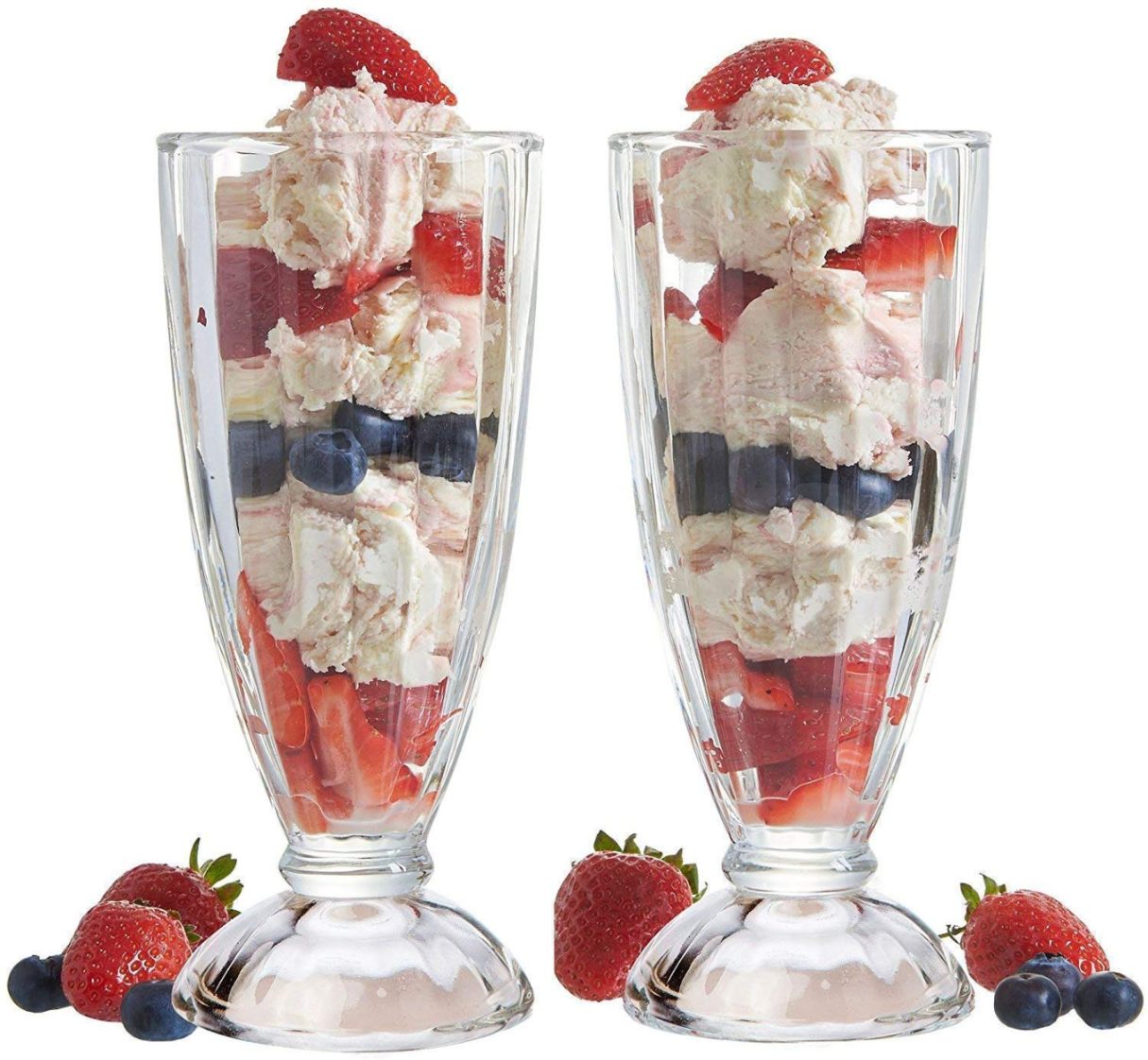 Set of 6 Vintage 340ml Milkshake Glasses