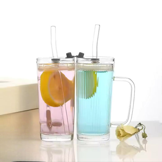 Portable Straw Glass Cup
