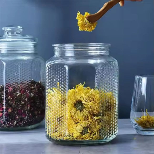 Glass Storage Jars with Airtight Lids
