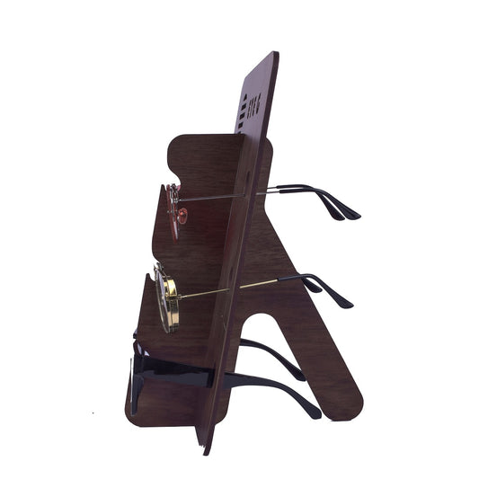 Wooden Goggles & Sunglasses Stand – Stylish Eyewear Organizer for Home & Office