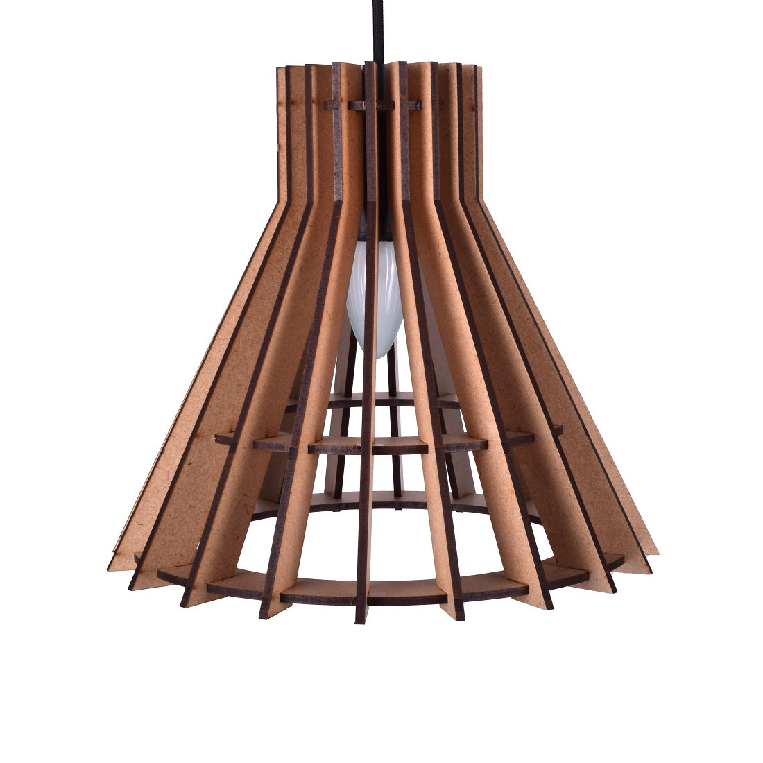 Handcrafted Wooden Ceiling Lamp – Rustic Elegant Hanging Light for Living & Dining Spaces