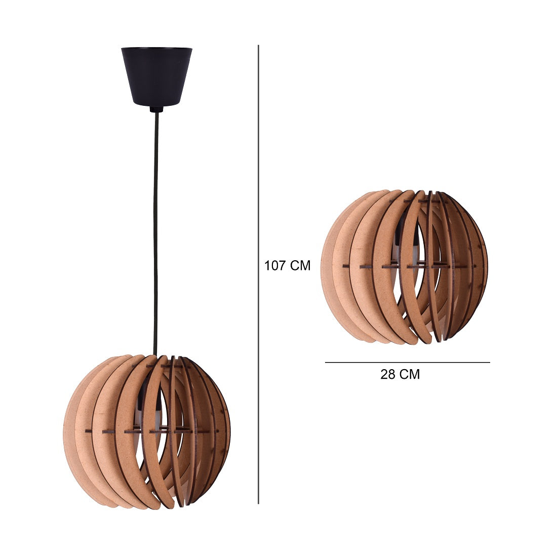 Handcrafted Wooden Ceiling Lamp – Rustic Elegant Hanging Light for Living & Dining Spaces