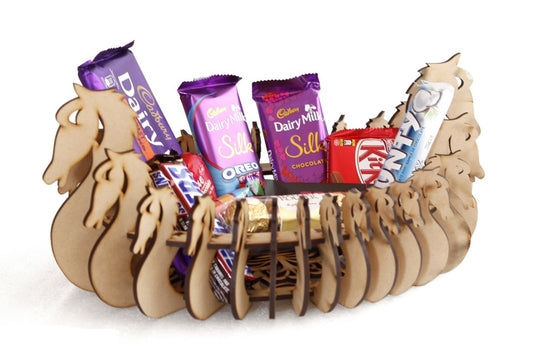 Wooden Decorative Basket | Wood Gifting Basket With Wooden Handle | Gift hamper baskets | Decorative storage baskets