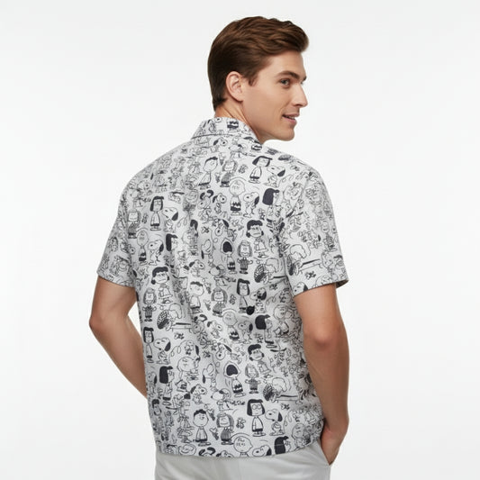 Men’s Fancy Printed Cuban Collar Rayon Shirt – Trendy Casual Wear
