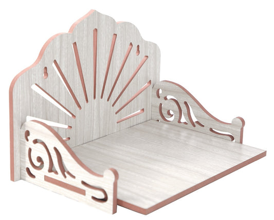 Elegant Wooden Mandir for Home – Wall Mounted Temple with Storage & Puja Set