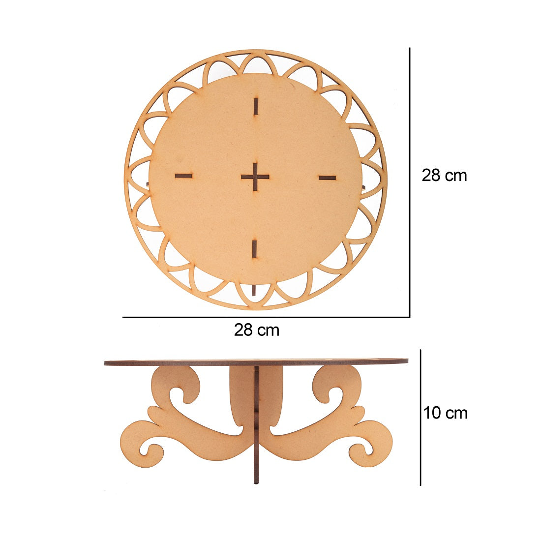Wooden Cake Stand – Elegant Round Dessert & Serving Platter for Parties & Home