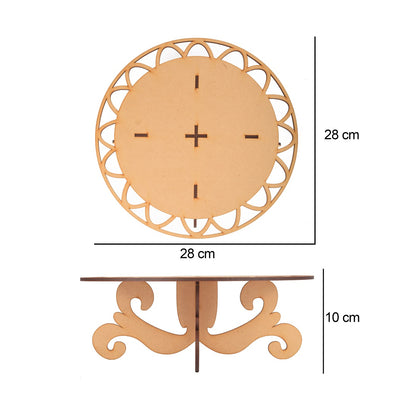Wooden Cake Stand – Elegant Round Dessert & Serving Platter for Parties & Home