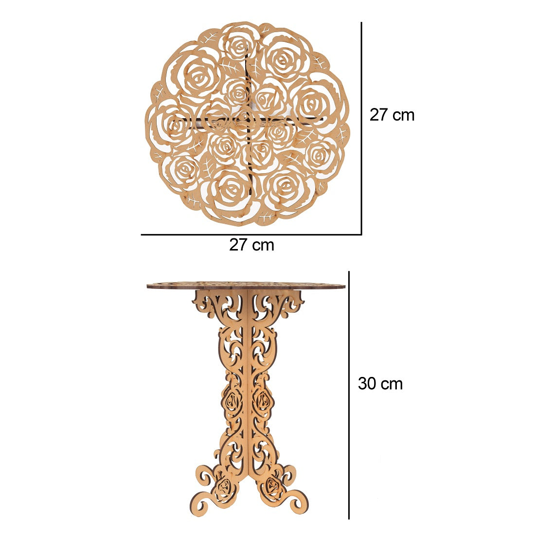 Wooden Cake Stand – Elegant Round Dessert & Serving Platter for Parties & Home