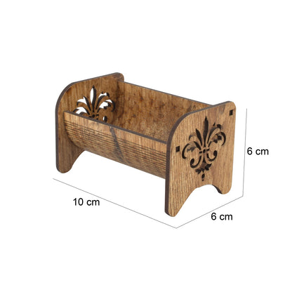 Wooden Bench-Style Card Holder – Unique Desk Accessory