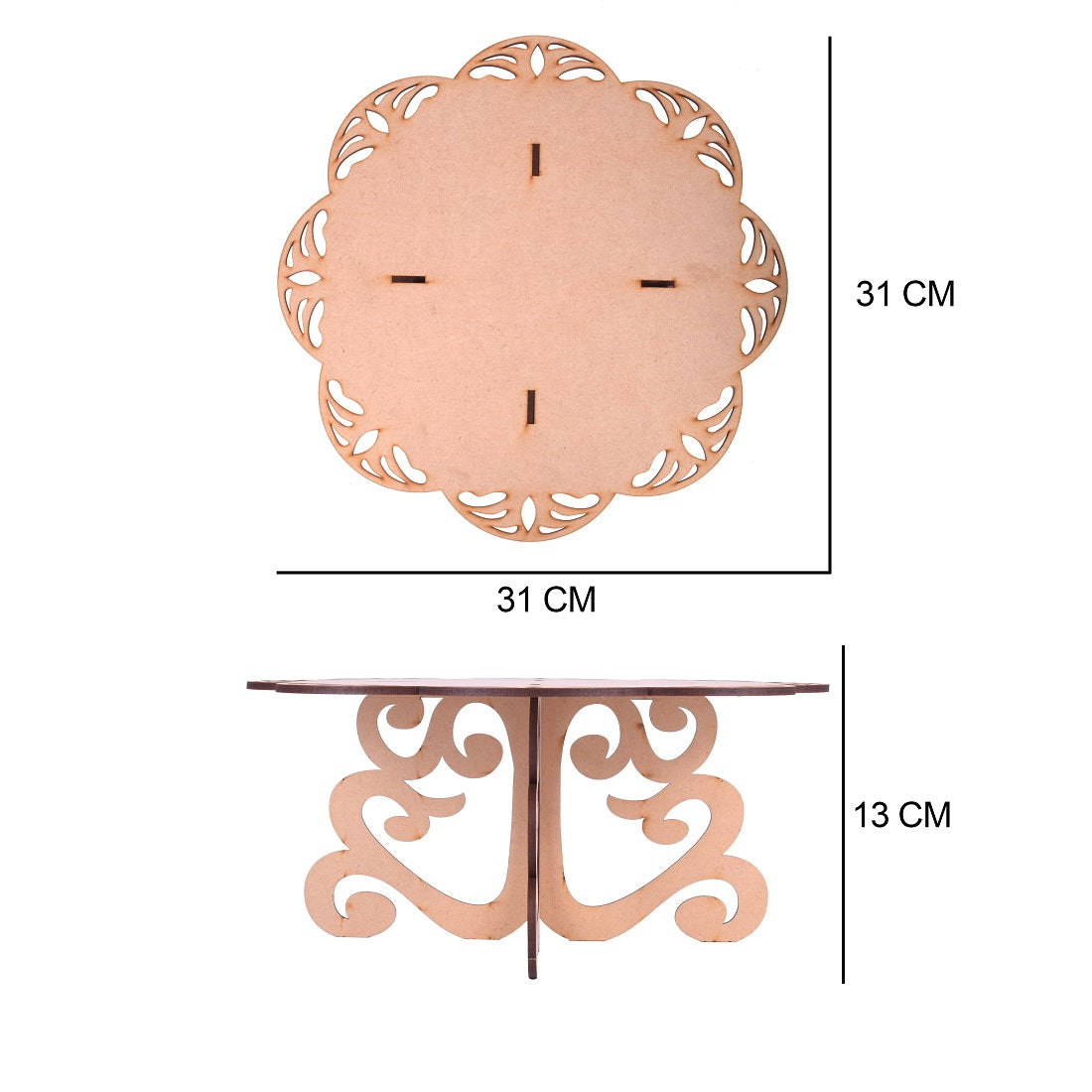 Wooden Cake Stand – Elegant Round Dessert & Serving Platter for Parties & Home