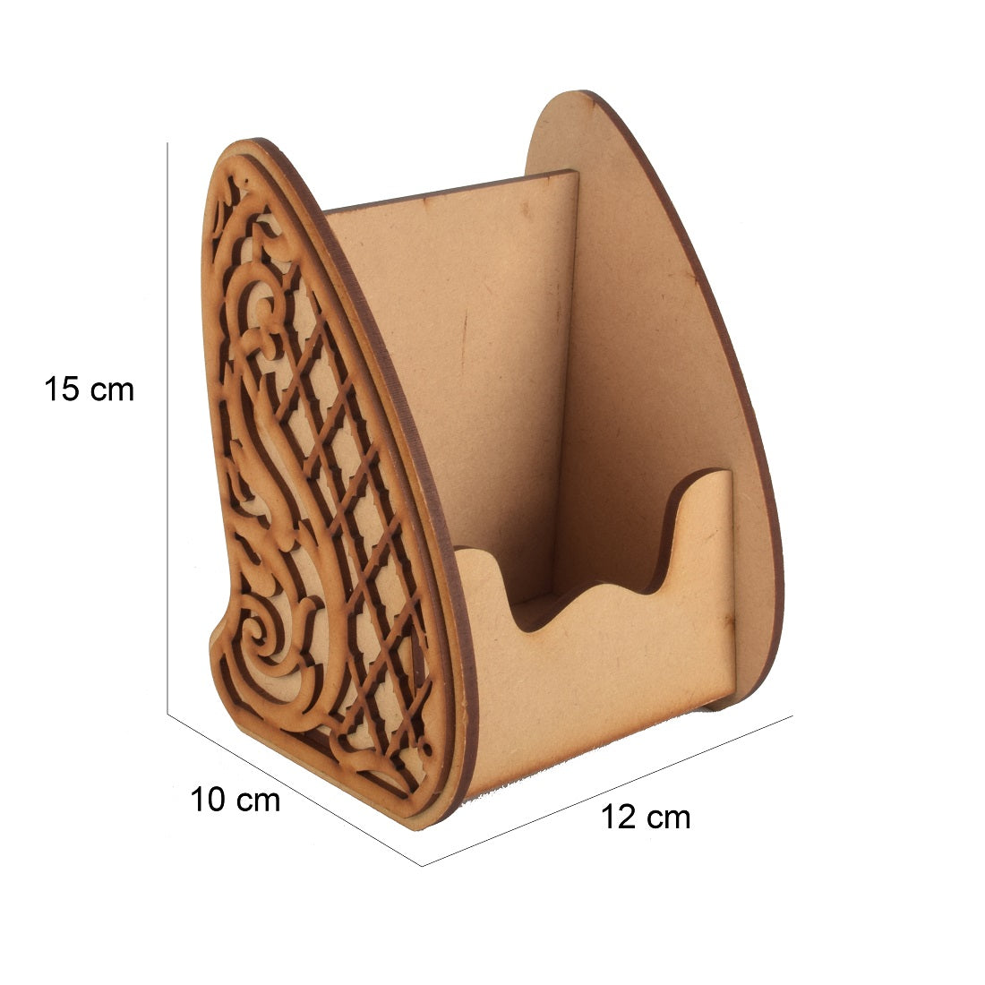 Intricately Designed Wooden Business Card Holder