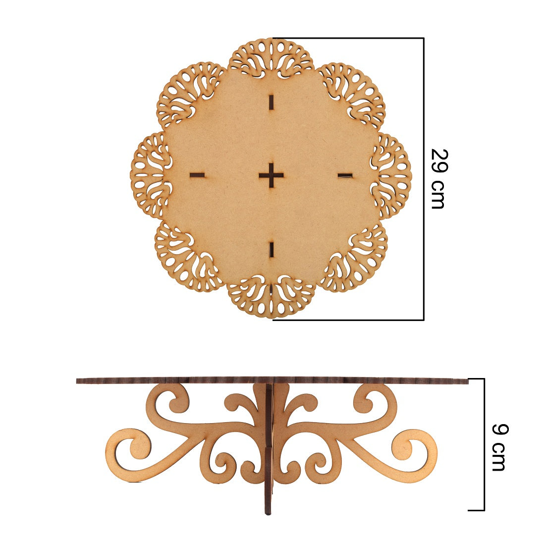 Wooden Cake Stand – Elegant Round Dessert & Serving Platter for Parties & Home