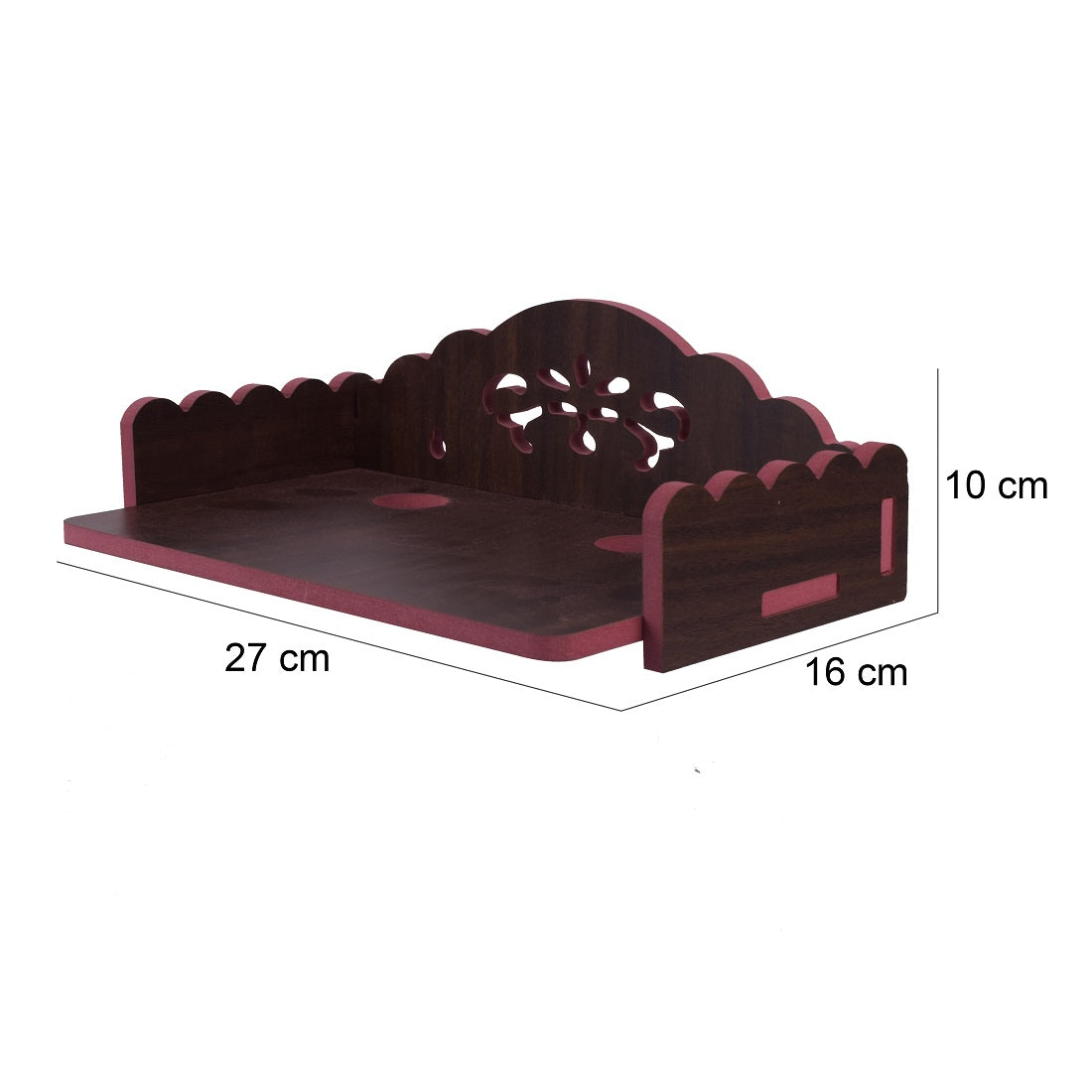 Wooden Set Top Box & Router Holder – Wall-Mount MDF Organizer Shelf