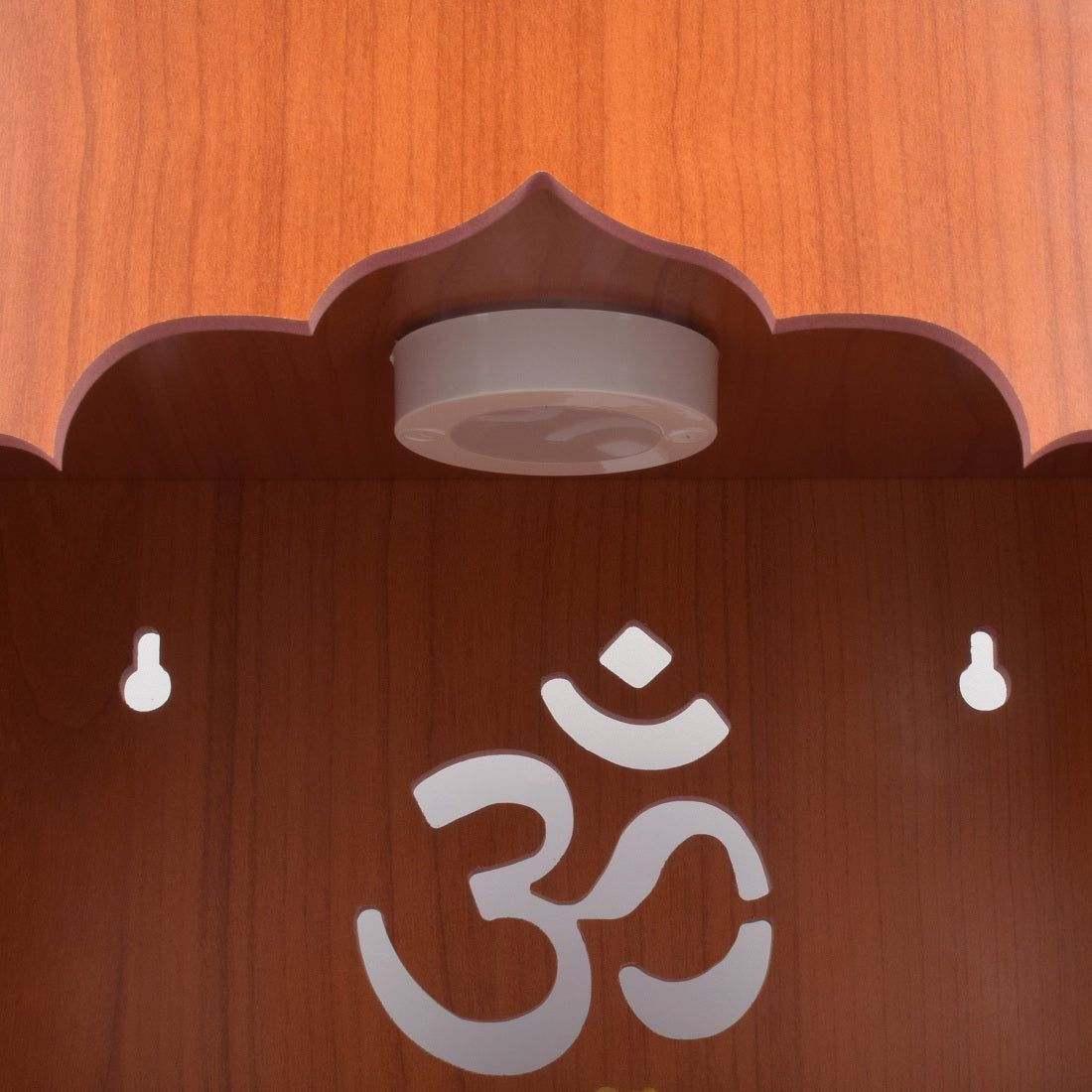 Premium MDF Wooden Wall-Mounted Pooja Mandir With Led – Home Decor & Idols