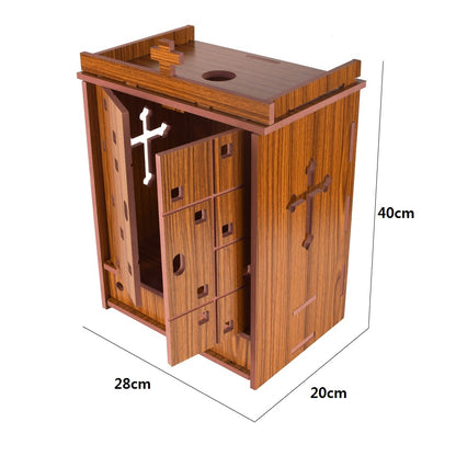 Premium MDF Wooden Wall-Mounted Jesus Mandir – Home Decor & Idols