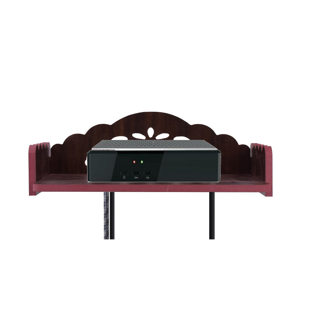 Wooden Set Top Box & Router Holder – Wall-Mount MDF Organizer Shelf