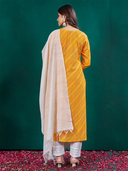 Rayon Print with Embroidery & Sequence Work Fully Stiched Kurti-Pant-Dupatta Set