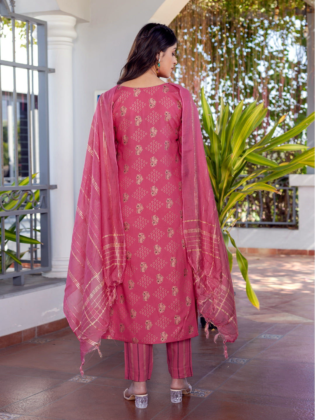 Rayon Printed Fully Stiched Kurti-Pant-Dupatta Set