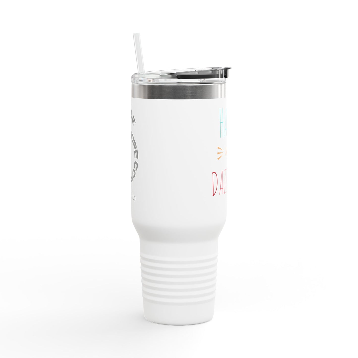 Happy Dazzling Insulated Travel Mug, 40oz - Perfect for On-The-Go, Gifts, Coffee Lovers, Travel Essentials, Joyful Sips