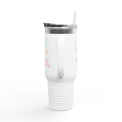Happy Dazzling Insulated Travel Mug, 40oz - Perfect for On-The-Go, Gifts, Coffee Lovers, Travel Essentials, Joyful Sips