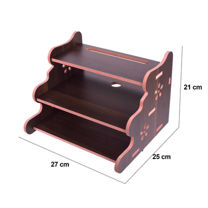 Wooden Set Top Box & Router Holder – Wall-Mount MDF Organizer Shelf