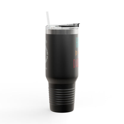 Happy Dazzling Insulated Travel Mug, 40oz - Perfect for On-The-Go, Gifts, Coffee Lovers, Travel Essentials, Joyful Sips