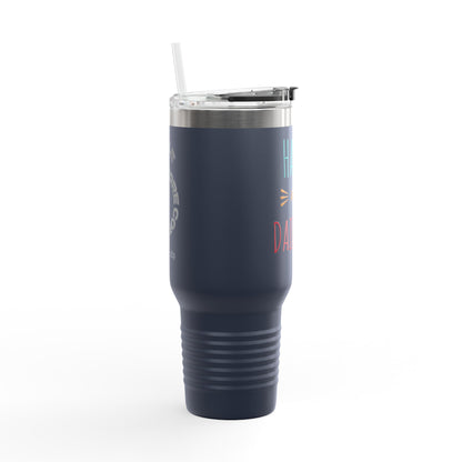 Happy Dazzling Insulated Travel Mug, 40oz - Perfect for On-The-Go, Gifts, Coffee Lovers, Travel Essentials, Joyful Sips