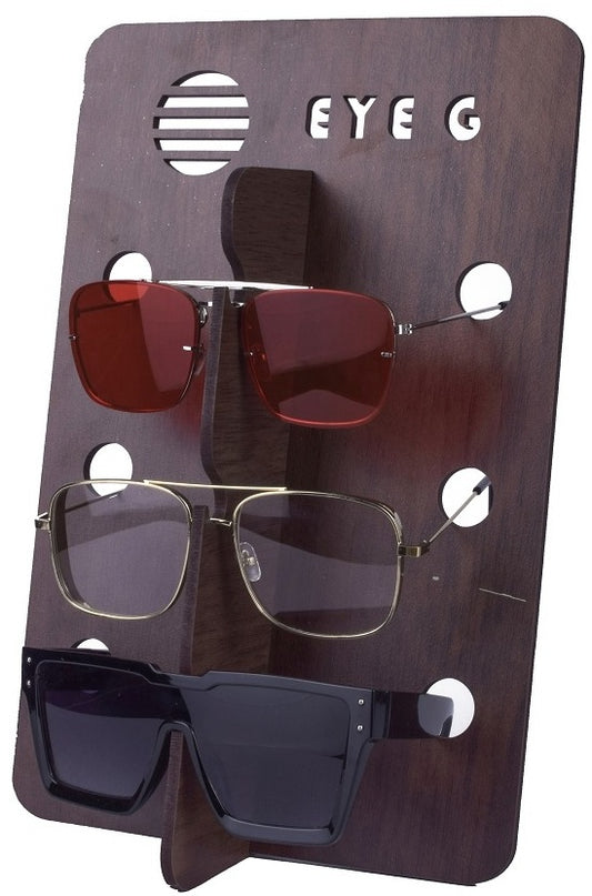 Wooden Goggles & Sunglasses Stand – Stylish Eyewear Organizer for Home & Office