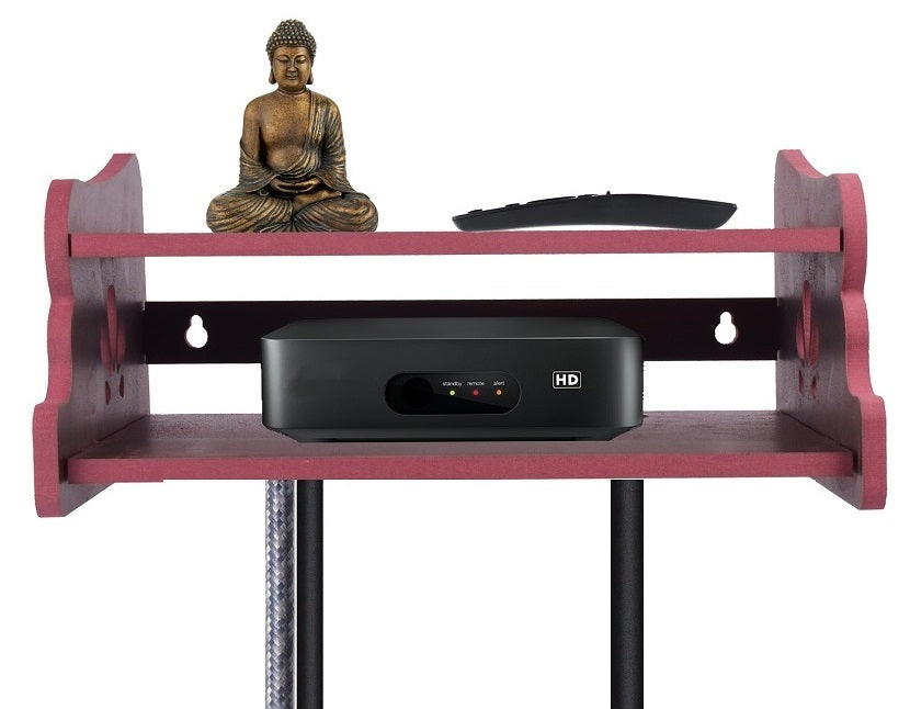 Wooden Set Top Box & Router Holder – Wall-Mount MDF Organizer Shelf