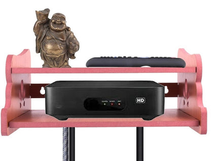 Wooden Set Top Box & Router Holder – Wall-Mount MDF Organizer Shelf
