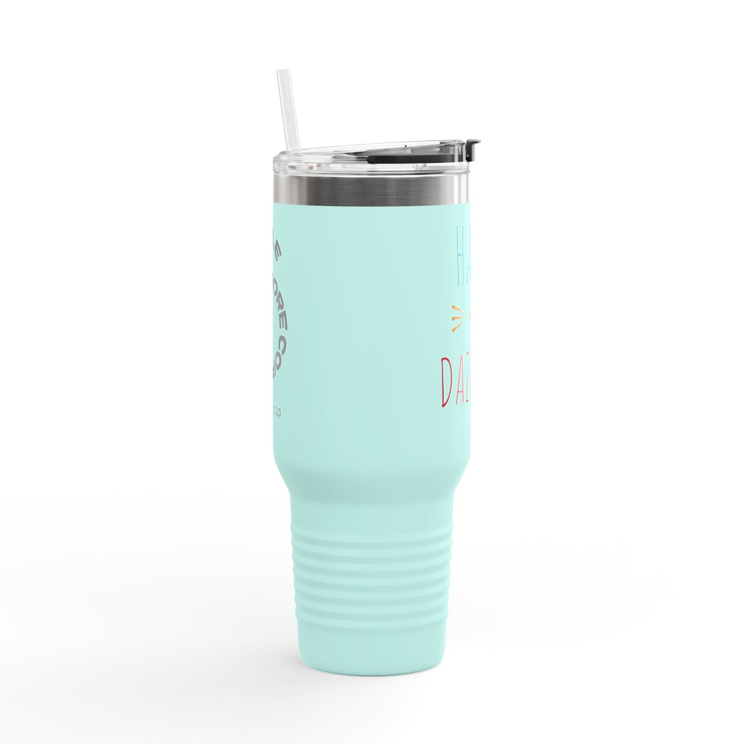 Happy Dazzling Insulated Travel Mug, 40oz - Perfect for On-The-Go, Gifts, Coffee Lovers, Travel Essentials, Joyful Sips