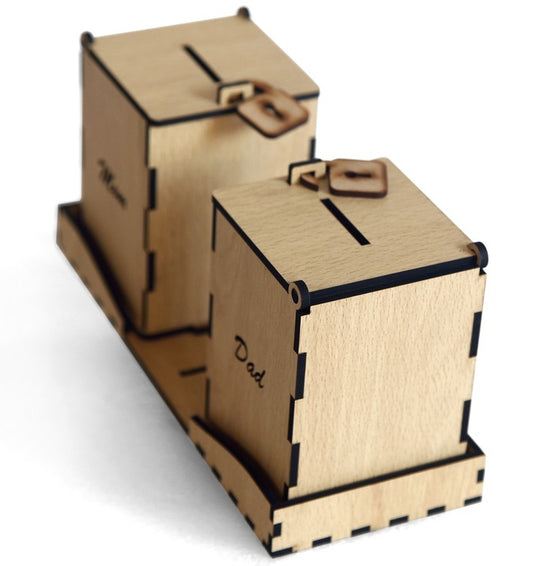 Handcrafted Wooden Money Saving Box – Secure & Stylish