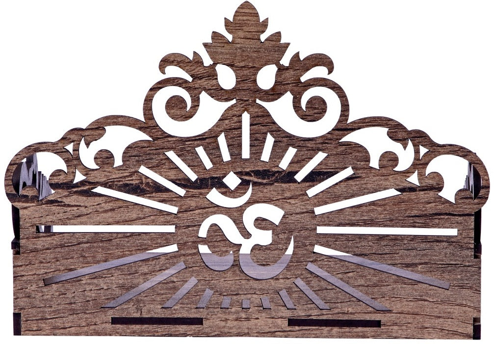 Elegant Wooden Mandir for Home – Wall Mounted Temple & Puja Set